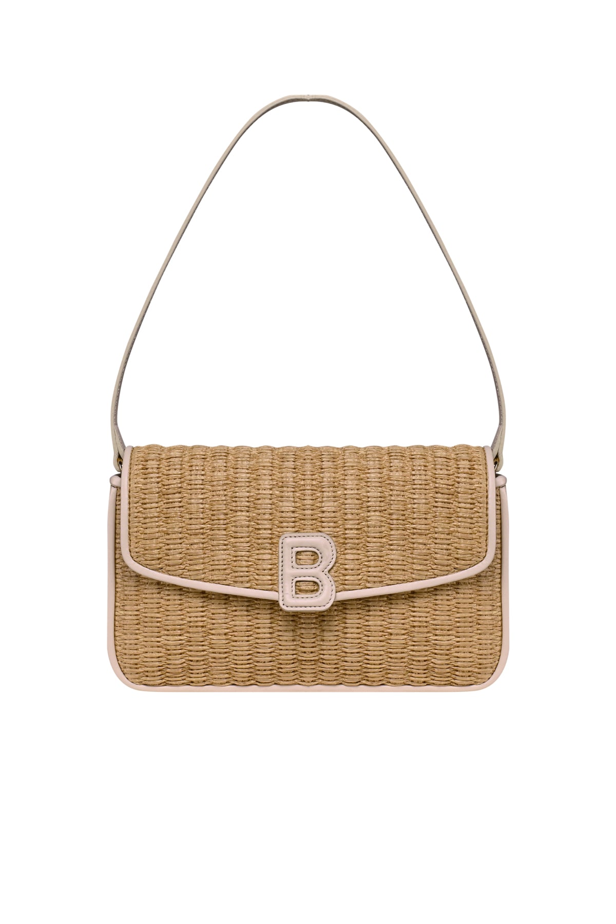 B BAG RAFFIA MILK WHITE