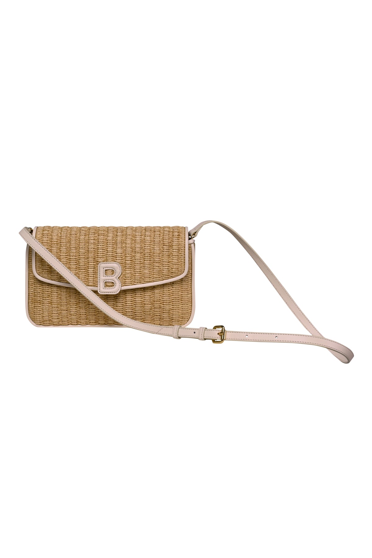 B BAG RAFFIA MILK WHITE