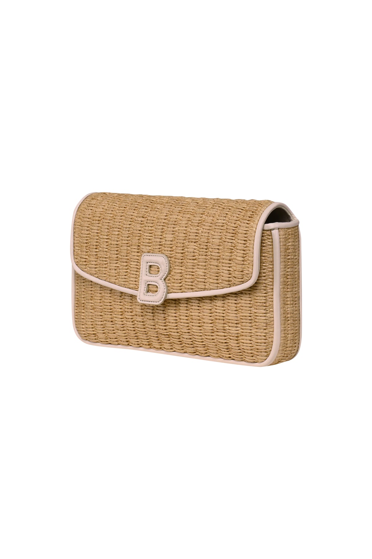 B BAG RAFFIA MILK WHITE