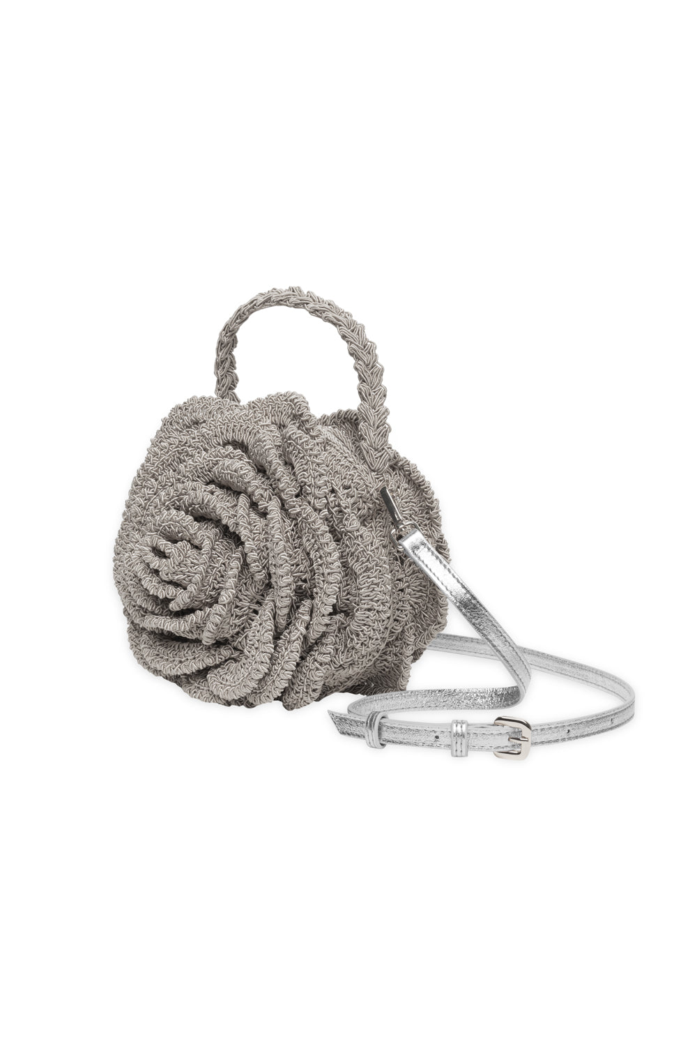 FLOWER BAG SILVER