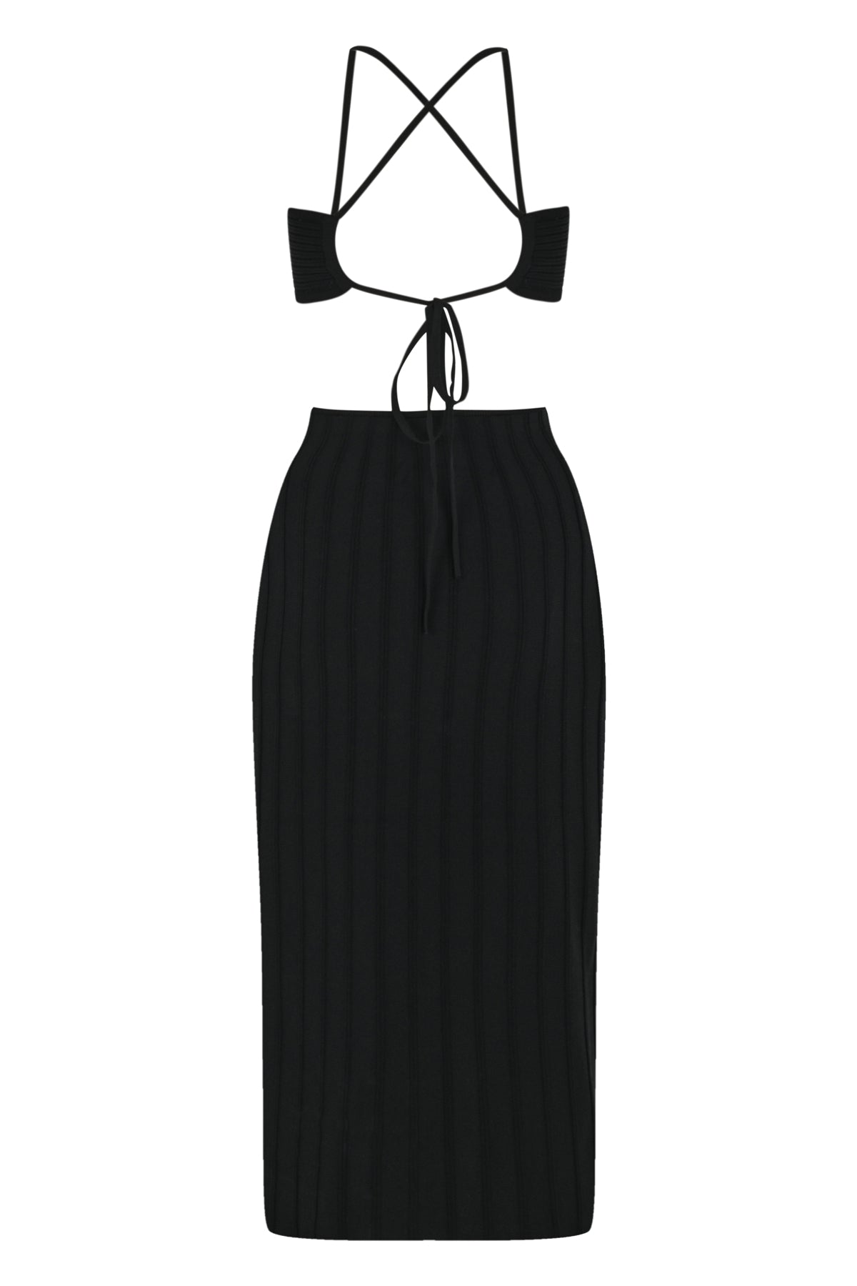 THE CUT-OUT KNIT MIDI DRESS