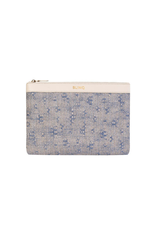 CLUTCH ISOLA QUADRO SHINY DENIM