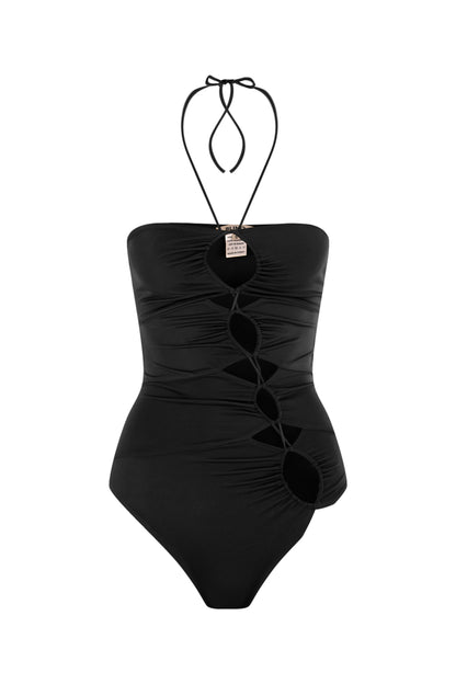 CUT-OUT ONE PIECE BLACK
