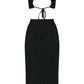 THE CUT-OUT KNIT MIDI DRESS